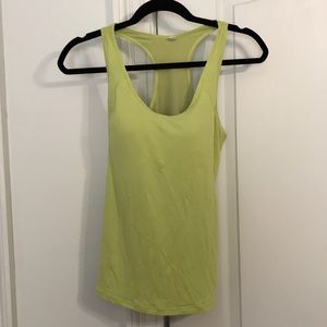 Neon yellow/lime Uniqlo AIRism athletic bra tank